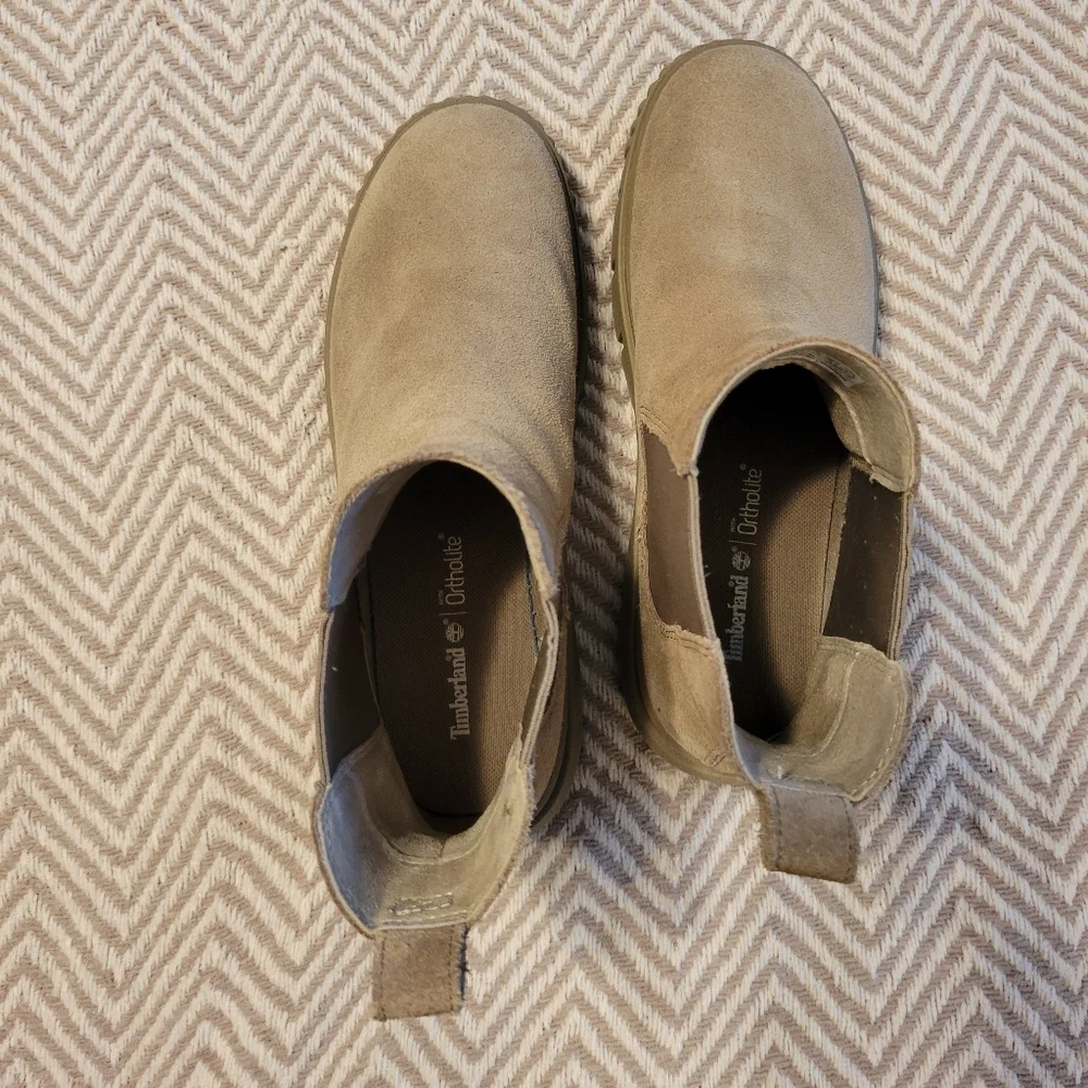 Womens Timerland Greyfield Chelsea Boot Ortholite Tan Brown Nubuck Size 10 - Picture 9 of 10